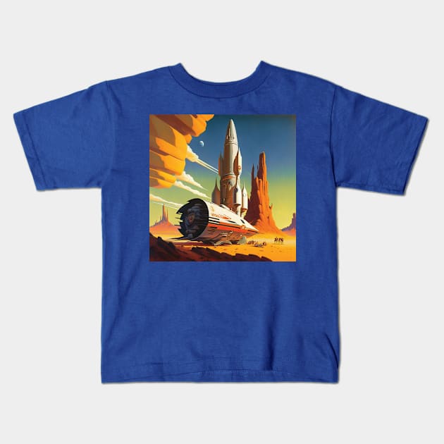 Alien Planet Kids T-Shirt by denjay5